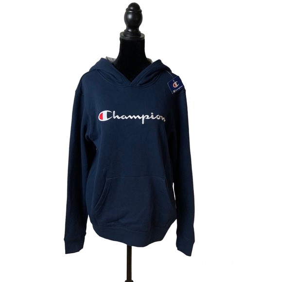Champion Tops - Champion Women’s Sz XS Dark Blue Authentic Athletic-Wear Hooded Sweatshirt